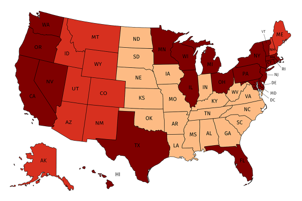 United States Republican Party coalition map