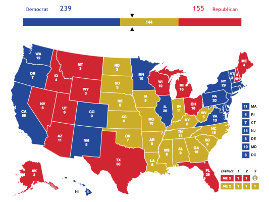 United States Wall Street Republican Party map