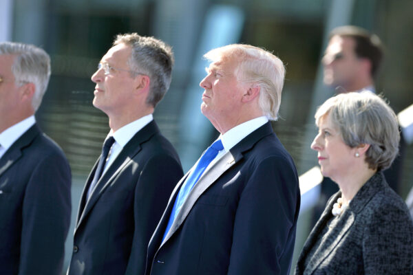 Jens Stoltenberg Donald Trump Theresa May